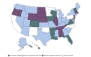 Exemptions conjugales prévues dans la législation contre le viol en vigueur dans les États américains. Image : Kaya Van Roost et coll.