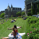 Sunning in front of the Redpath Museum