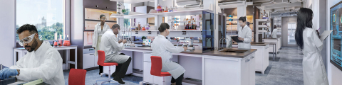 Researchers in a lab