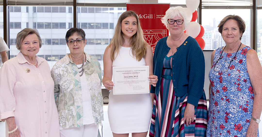Presentation of Margaret E. Hooton Award for Nursing Leadership to Enora Ledieu
