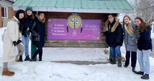 Students in the Ashukin Program visit the Indigenous community of Wemotaci in La Tuque, Quebec