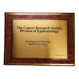Cancer Research Society Donation Plaque