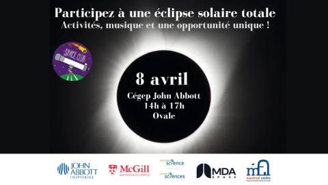 affiche de l'événement pour l'éclipse solaire