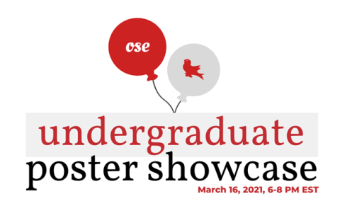 Undergraduate poster showcase logo with two balloons