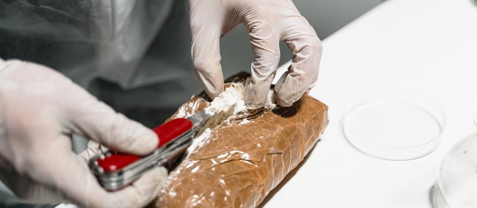 White Powder On Knife