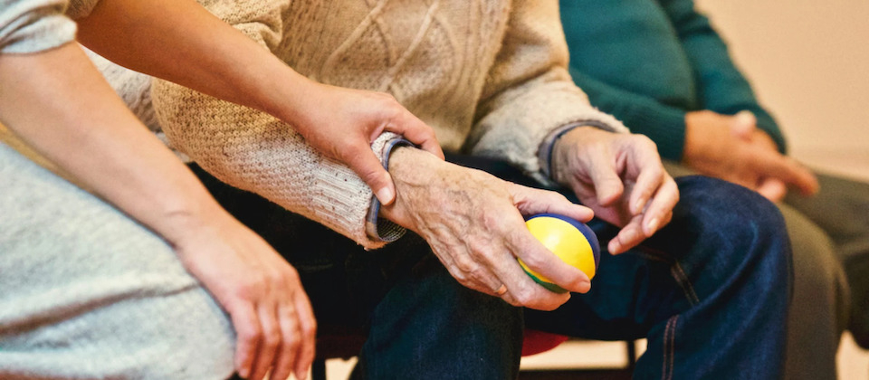 Person Holding a Stress Ball