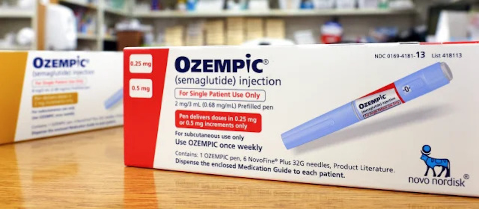 ozempic, a brand of semaglutide, available at the pharmacy