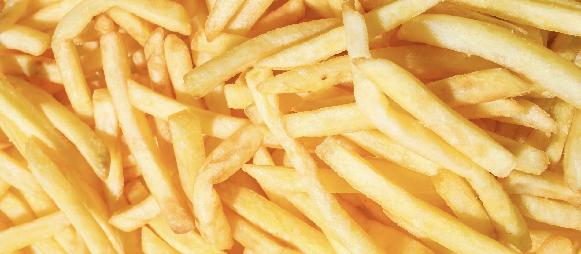 Zoomed-in image of french fries.