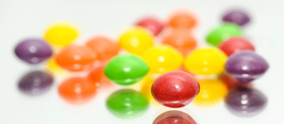 colourful candies close up