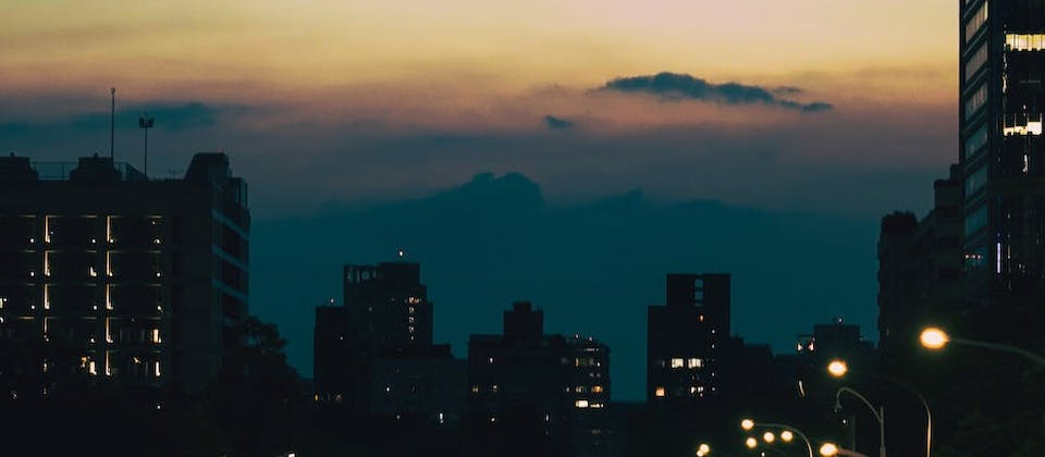 nighttime city skyline
