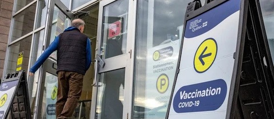 person entering COVID-19 Vaccination centre