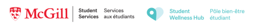 McGill's Student Services logo with the McGill Student Wellness Hub logo 