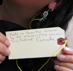 handwritten information tag