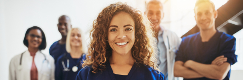 Smiling group of health care professionals