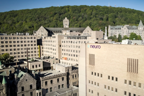 Aerial view of the Montreal Neurological Institute-Hospital