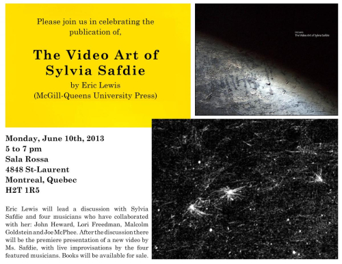Event poster: The Video Art of Sylvia Safdie