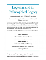 Event poster: Logicism and its Philosophical Legacy