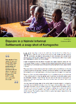Daycare-factsheet Centre on Population Dynamics, McGill University and African Population and Health Research Center
