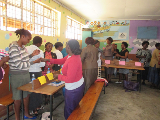 ECD training participants engaged in learning activity