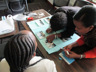 PhotoVoice training with APHRC staff: creating a PhotoVoice poster