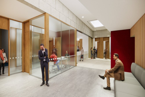 student lobby rendering ground floor 680 Sherbrooke