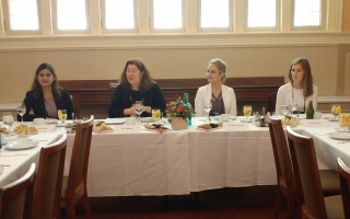 Kristin Horsley (right) at a panel hosted by Universities Canada