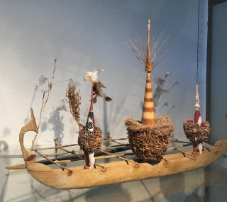 Model representing an outrigger canoe, Salisbury collection