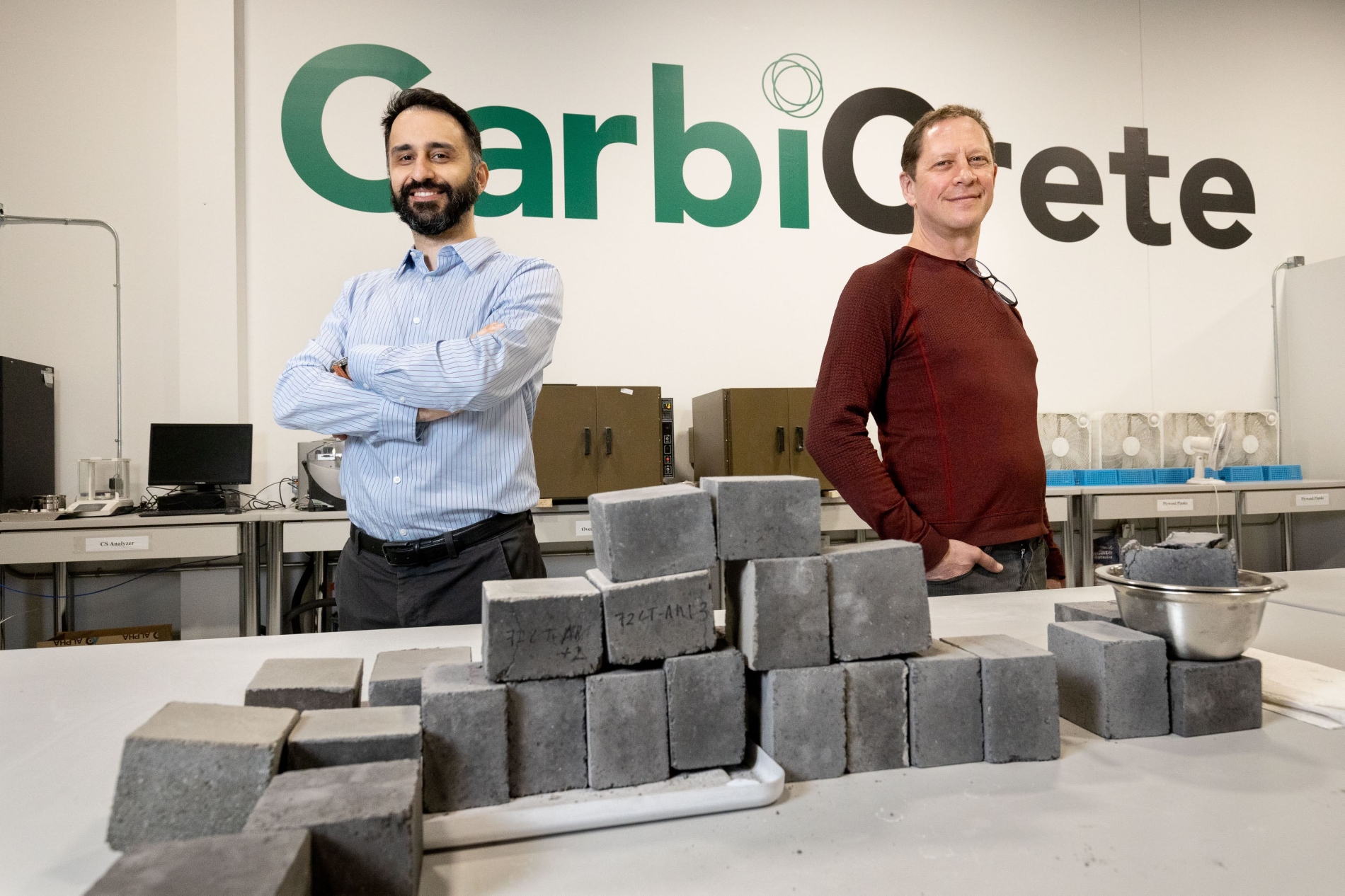 two CEO's of McGill spinoff company called carbicrete