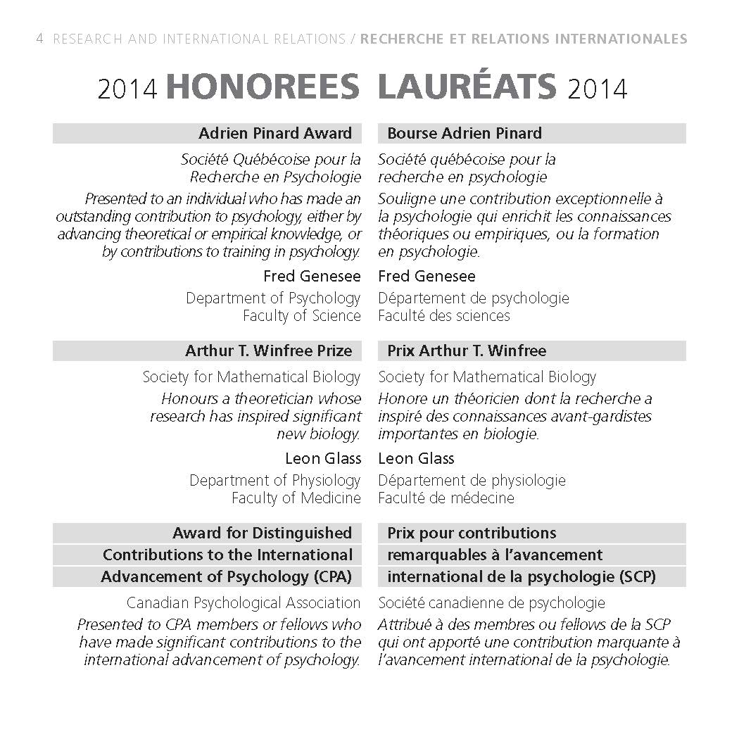The first page of the Bravo 2014 program