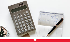 Calculator and notebook