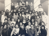 medical genetics department members in black and white