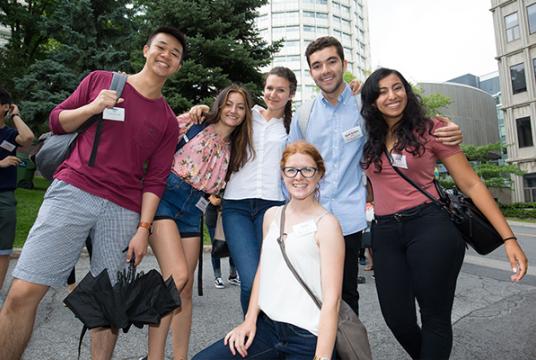 Group of happy medical students