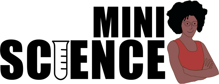 Mini-Science logo featuring illustration of Sandra Klemet-N'Guessan