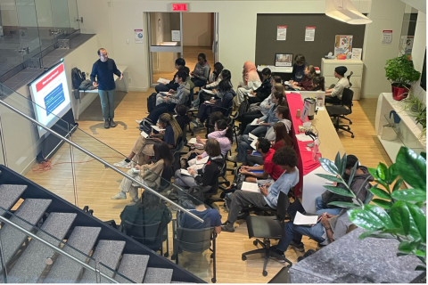 Students attending a SciLearn workshop