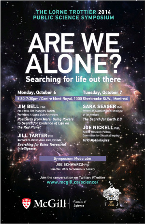 Are we alone? Trottier Symposium poster 2014