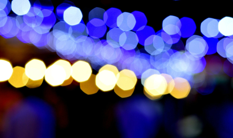 Blurry city lights 