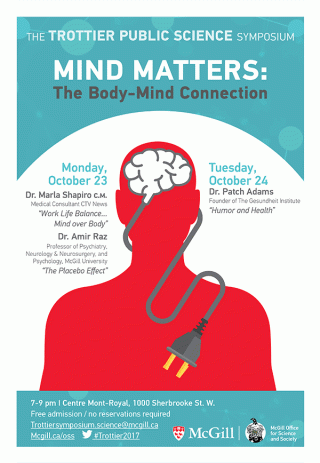 Mini-Poster for the 2017 Trottier Public Science Symposium. "Mind Matters: The Body-Mind Connection"