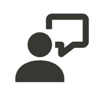Person with a speech bubble
