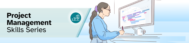 Project Management - person reviewing a gantt chart