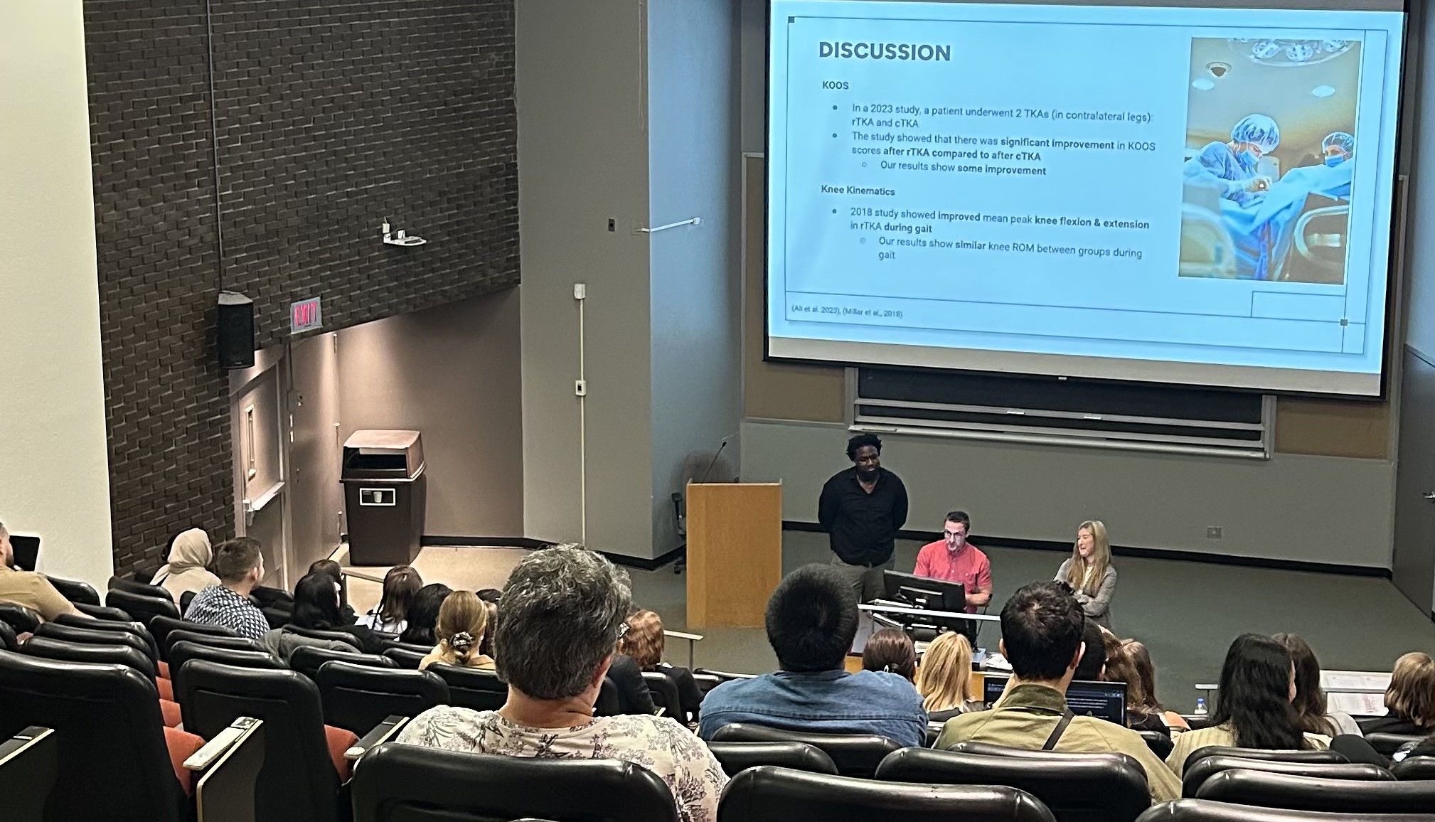 Students presenting to a classroom