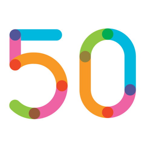 colorful number 50