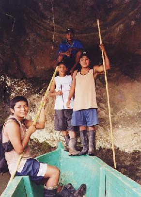 ODESEN members on dugout canoe