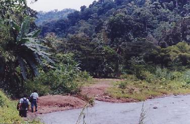 Crossing the San San river