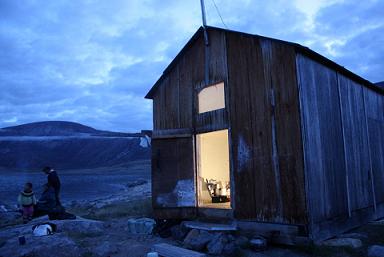 Cabin at night - Copyright Noor Johnson