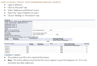 Student mailing address.