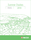 Summer Studies 2010 Calendar cover