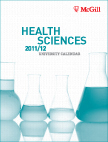 Health Sciences 2011-12 Calendar cover
