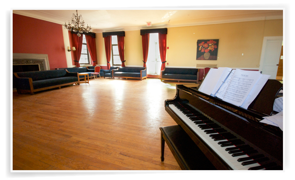 Douglas hall Piano room