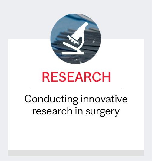 Research: Conducting innovative research in surgery