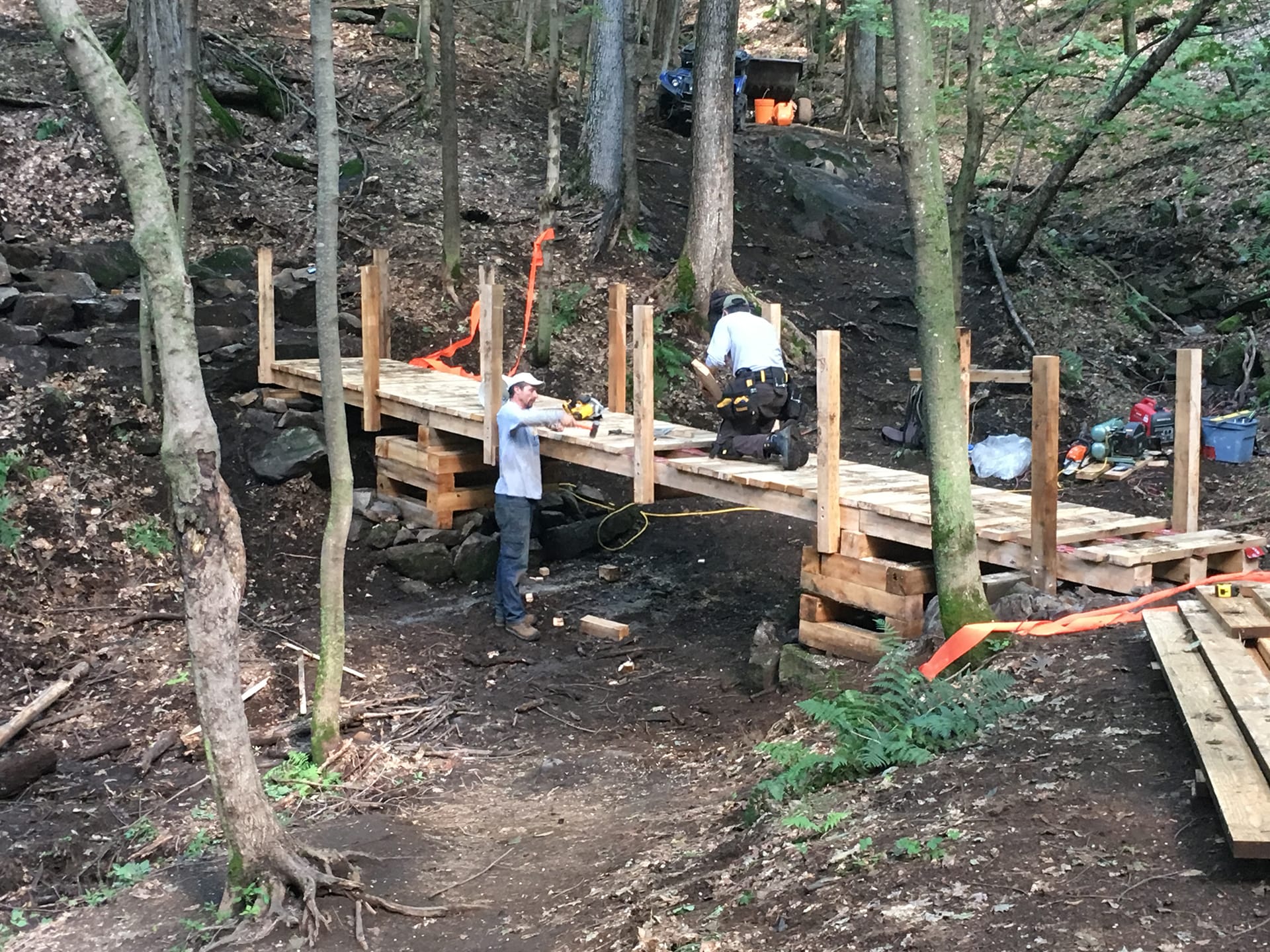 Gault Trail under construction